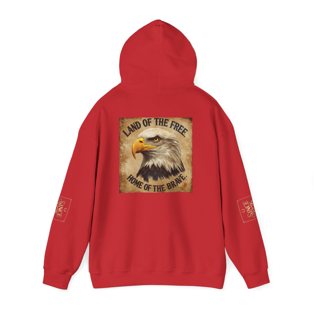 America 250 Hoodie — Land of the Free Eagle Patriotic Sweatshirt