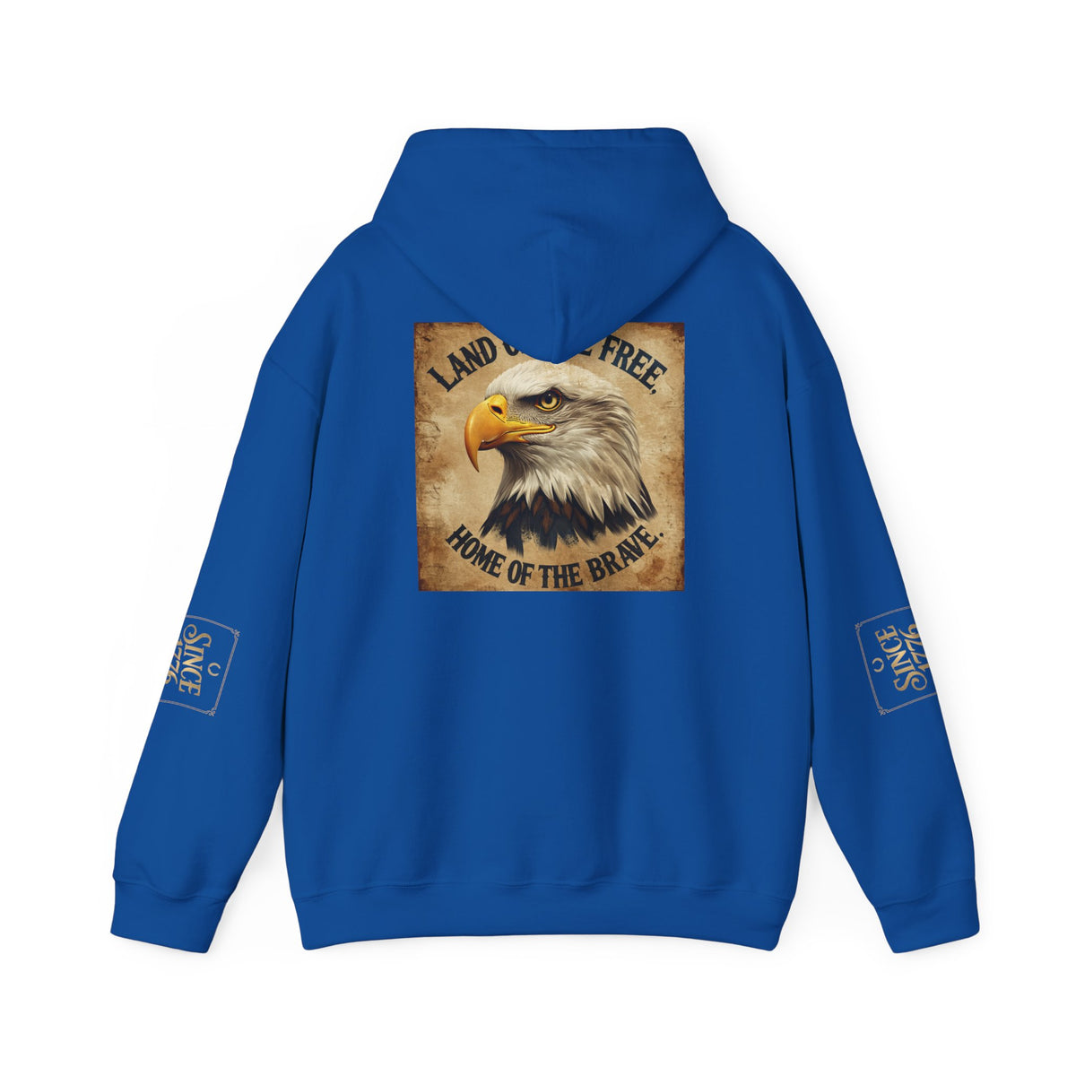America 250 Hoodie — Land of the Free Eagle Patriotic Sweatshirt